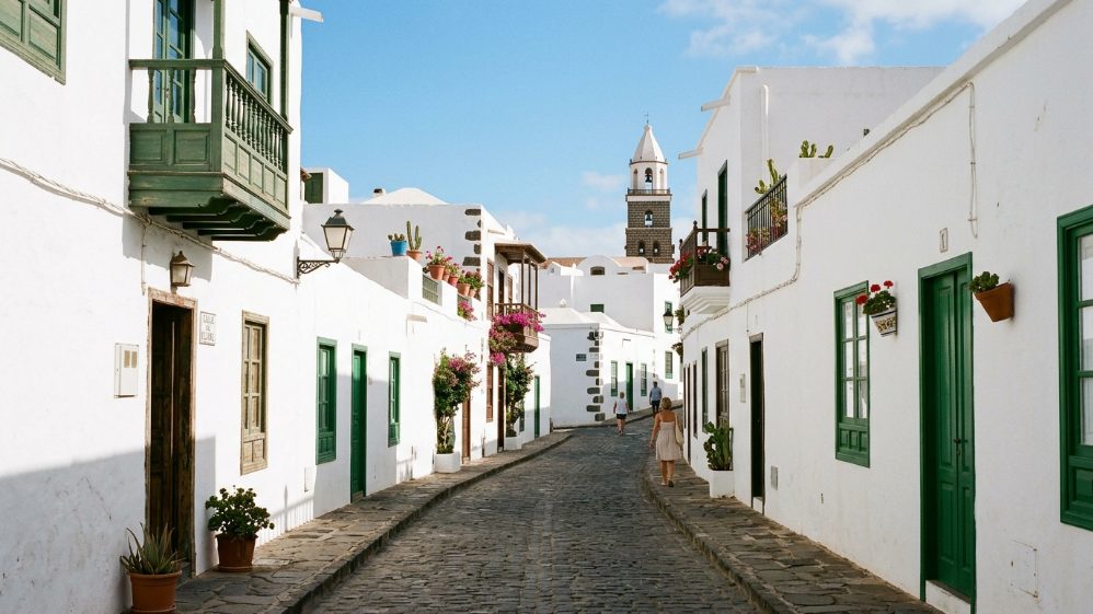 Rues blanches de la ville historique de Teguise, Lanzarote